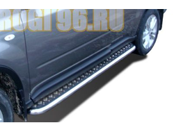 Пороги с накладным листом	d53 для Nissan X-trail T31 (2007-2010)