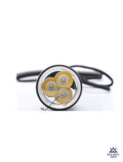 Фонарик для дайвинга Yupard-SH, три L2-1200Lm, скольз.выкл /белый