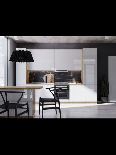 Хелмер кухня модульная с фасадами из ЛДСП разные цвета