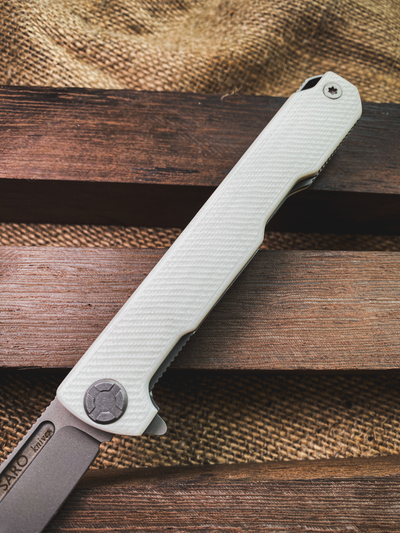 Складной нож Single EVO. Клинок ДОЛ, сталь AUS10, рукоять G10, цвет белый