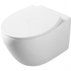 Унитаз подвесной Ceramicanova Pearl CN8001 с микролифтом, безободковый, белый