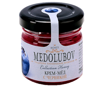 Крем-мёд Медолюбов c черникой 40мл
