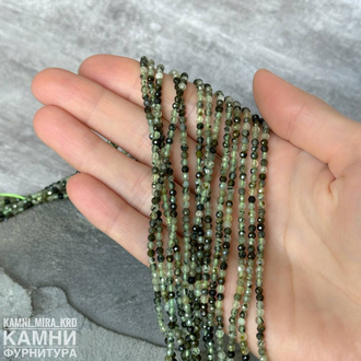Пренит микроогранка, шары 3,4-3,5/3,8-4,2 мм, цена за нить 19 см