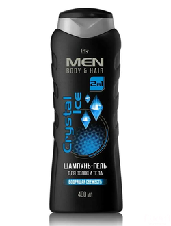 IRIS MEN Шампунь гель для волос и тела "Crystal Ice" 400 мл