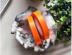 Лента атласная 1.2 см., рулон (23м.), ЯРКИЙ ОРАНЖЕВЫЙ