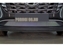 Защита радиатора Hyundai Tucson 2021- chrome низ