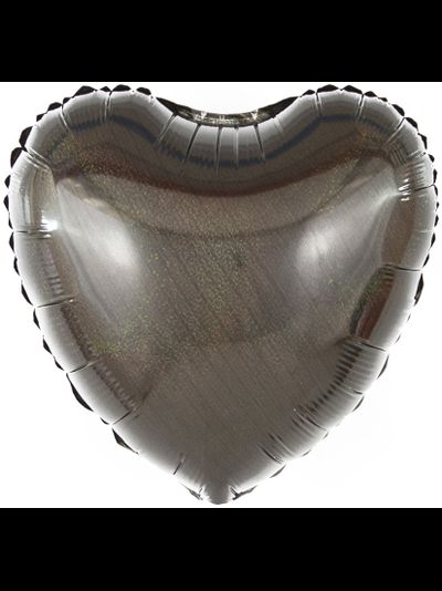 Сердце чёрное, голография 45см