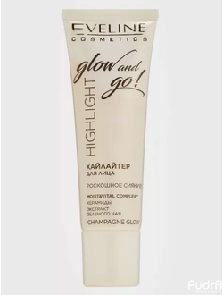EVELINE Хайлайтер для лица CHAMPAGNE GLOW серии HIGHLIGHT GLOW AND GO! 20 мл