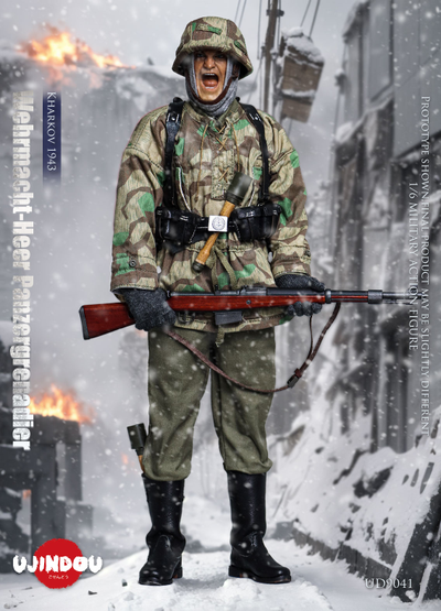 Немецкий панцергренадер - Коллекционная ФИГУРА 1/6 WWII  Wehrmacht-Heer Panzergrenadier, Kharkov 1943 (UD9041) - UJINDOU