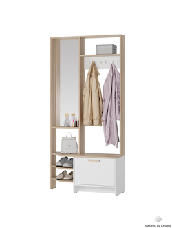 Тео ПР-01 прихожая Сонома/Белый