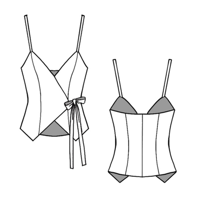 Выкройка жилета на бретелях (PDF, размеры 42-54)
