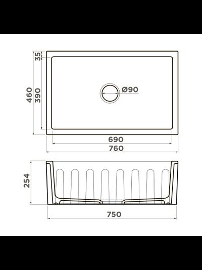Мойка OMOIKIRI MIKURA 76-BL