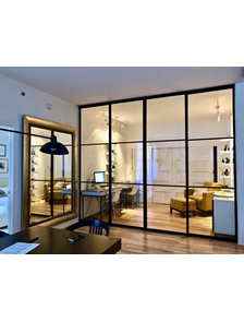 перегородка раздвижная прозрачная