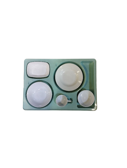 Термоподнос с крышкой 542*390*120 мм. на 5 предметов с зажимом (-40°C до +110°C) п/п