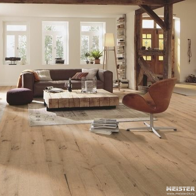 Паркетная доска Meister Дуб Рустик Чистый 8413 HD400L