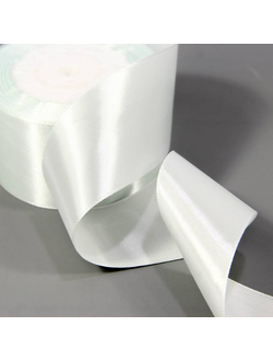Лента атласная 50мм (12, гол. белая), 22,9м