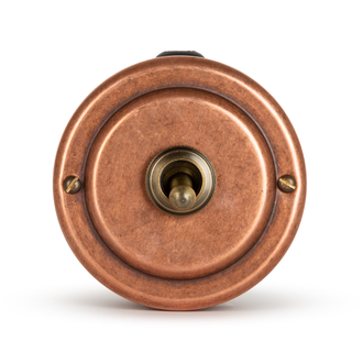 Ретро выключатель металлический старая медь (Vintage-Brass)