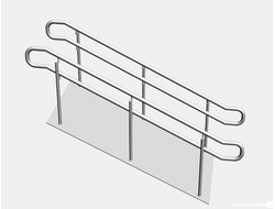 Двухуровневые поручни к пандусу (2,3,4 ригеля)