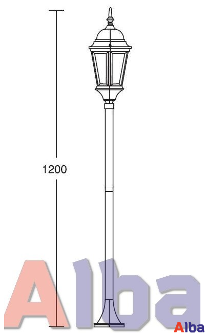 Astoria 406 2L черн Парковый светильник