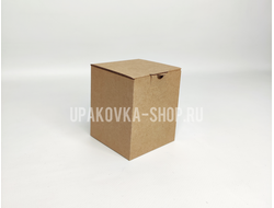 Коробка с откидной крышкой 80*80*95 мм БУРЫЙ