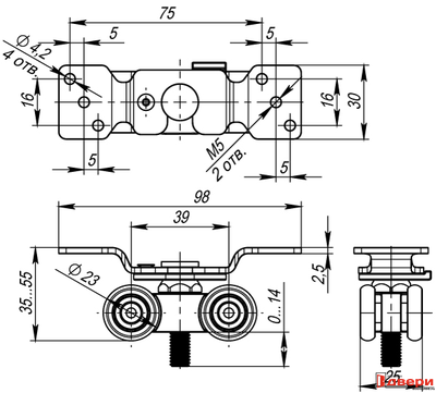 Дверь купе (механизм) Armadillo