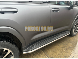 Защита штатного порога труба Папа Тюнинг d42 для Haval H9 2024-