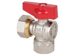 Кран шаровый угловой латунный 3/4"ВР-ВР бабочка [50090]