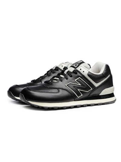 New Balance 574 Leather Black женские