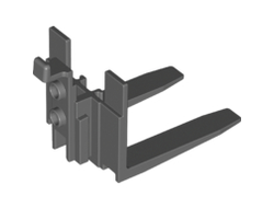 Vehicle, Forklift Wide Forks Reinforced with Rubber Belt Holder, Dark Bluish Gray (45707b / 6035531 / 6058407)