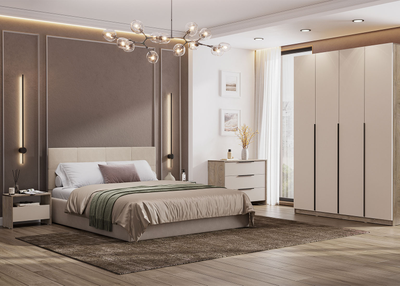 Камелия комод 3 ящика Дуб Эндгрейн/Меланж