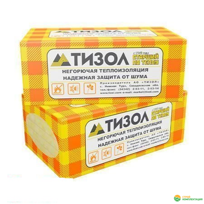 Утеплитель ТИЗОЛ EURO-БЛОК 1000х600х100 мм (6 шт; 0,36 куб.м.)