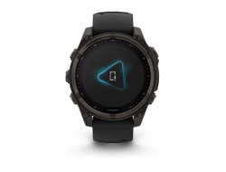 Умные часы Garmin Fenix 8 - 47 мм Solar, Sapphire, титановый угольно-серый DLC с черным ремешком (010-02906-11)