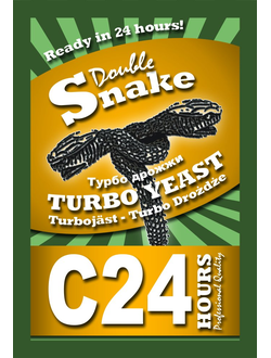 Спиртовые дрожжи DoubleSnake C24 Turbo, 175 г