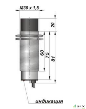 Индуктивный датчик цилиндрический с резьбой И27-NO-AC (М30х1,5)