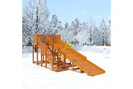 Детская деревянная зимняя горка &quot;IgraGrad Snow Fox&quot;, скат 5,9 м