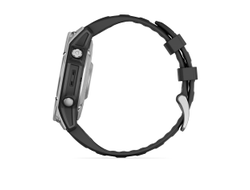 Умные часы Garmin Fenix E - 47 мм, AMOLED серебристый стальной безель, черный силиконовый ремешок (010-03025-00)