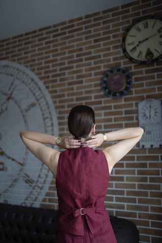 Жакет укороченный (бордо)