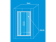 Стеклянная душевая раздвижная дверь, Водный Мир ВМ-ТА-2 150, прозрачная, 150х185 см.