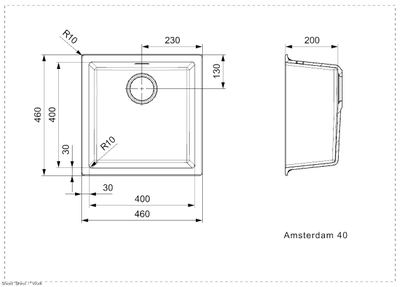 Мойка Reginox Amsterdam 40 Dark Chocolate