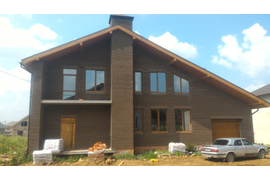 остекление коттеджа 15 окон(не стандарт), профиль Века Софтлайн 70 мм, энергосберегающий стеклопакет двухкамерный 40 мм, наружная ламинация "Золотой дуб"