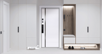 Стальная дверь   Обсидиан 3D (биометрический замок Smart lock Y23). Заказная модель.
