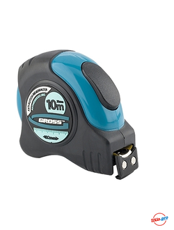 Автоматическая рулетка Schlagfest GROSS, магнитный обрезиненный зацеп, двухсторонняя шкала