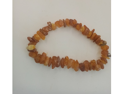 Браслет из необработанного натурального янтаря на резинке
