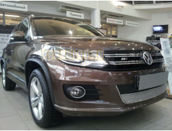 Защита радиатора Volkswagen Tiguan (рестайлинг) 2011-2016 chrome PREMIUM