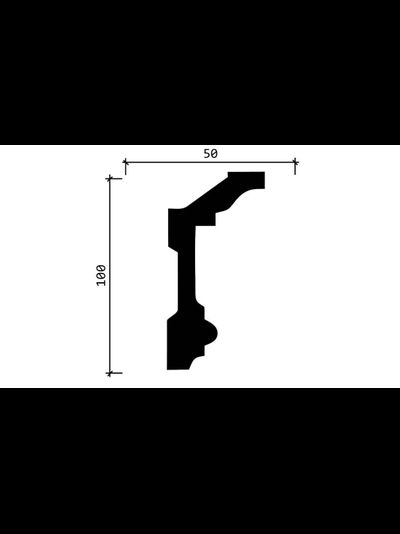 Потолочный плинтус DECOR-DIZAYN DD503, из дюрополимера, под покраску, ударопрочный, 2 метра