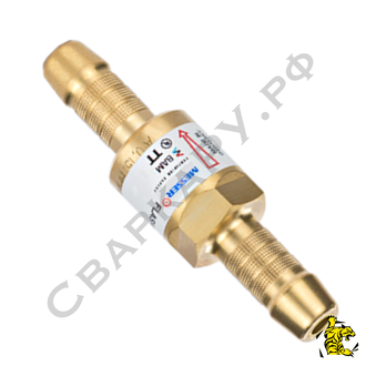 Клапан обратный огнепреградительный ацетилен-пропановый Messer TT91 FG ф9мм - ф9мм для рукава