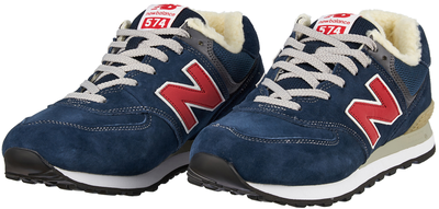 New Balance 574 Blue Red с мехом