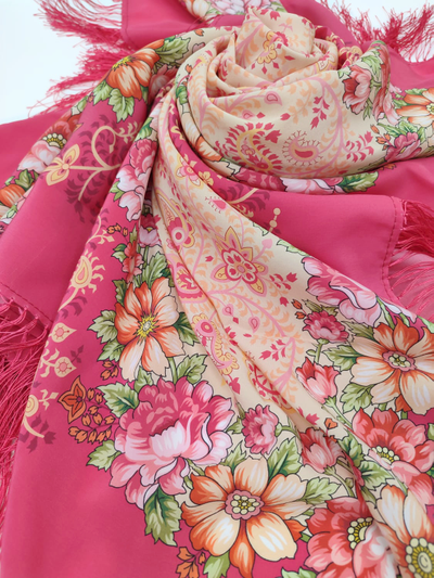 Павловопосадский платок Золотая карусель 1630-5