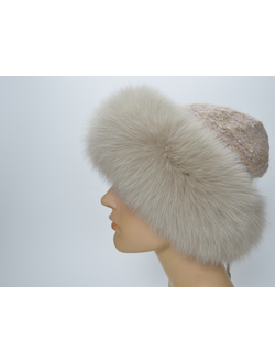 Vizio 1327 розовая шапка с мехом Италия купить