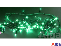 Гирлянда-Нить 10 м, 24В, ЗЕЛЕНЫЙ, IP54 ПВХ, статика